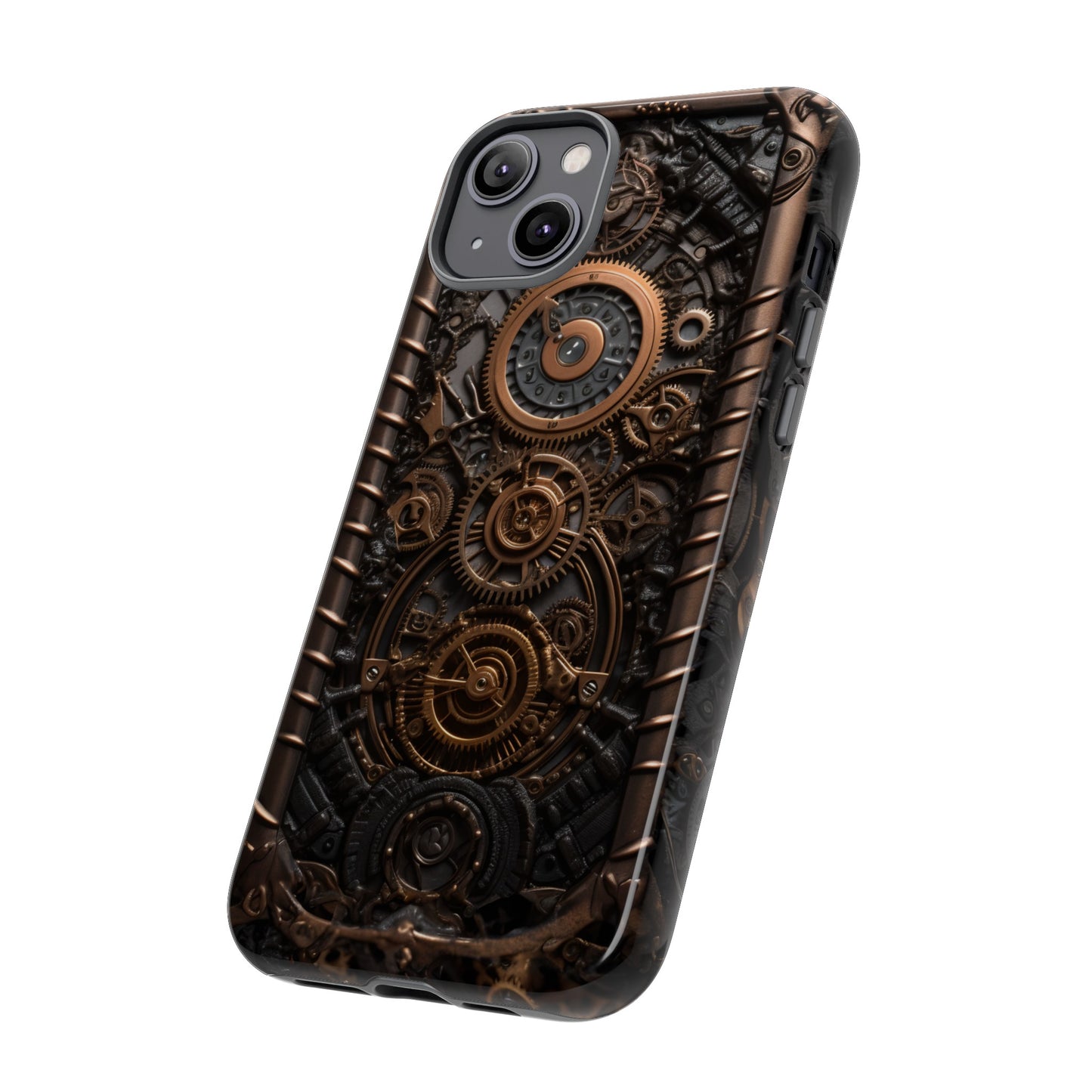 Gearworks 2 Phone Case – Steampunk Victorian Design with Gears and Clockwork for iPhone, Samsung Galaxy, and Google Pixel Devices