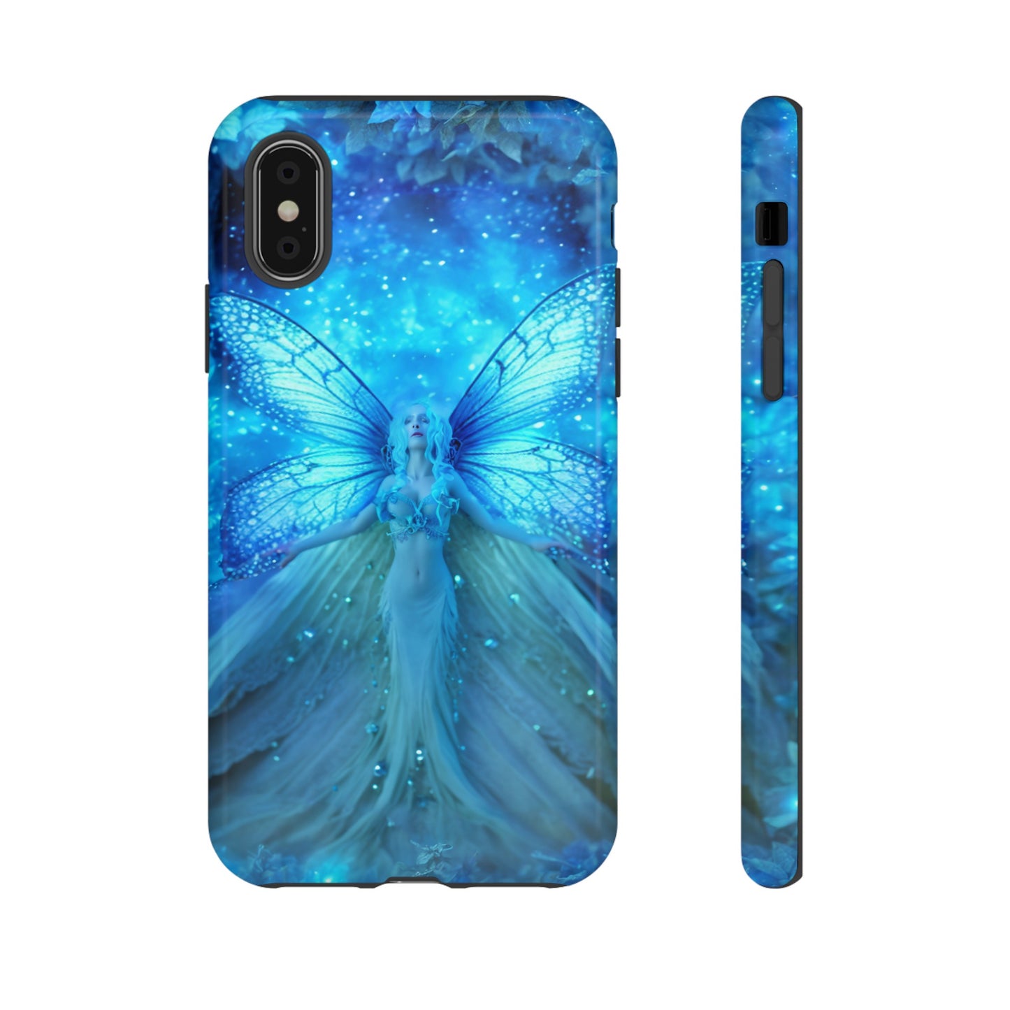 Blue Cosmic Fairy Phone Case – Enchanting Fae Design for iPhone, Samsung Galaxy, and Google Pixel Devices