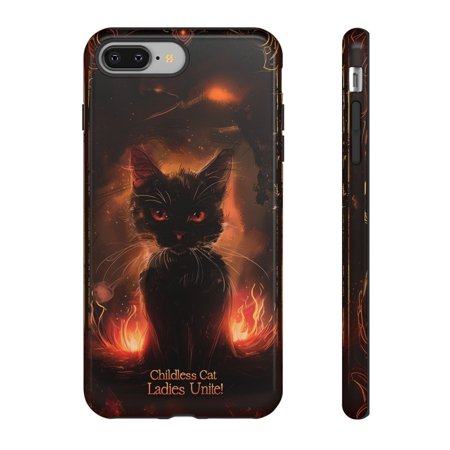 Childless Cat Ladies Unite Phone Case - Gothic Black Cat For iPhone, Samsung Galaxy, and Google Pixel Devices