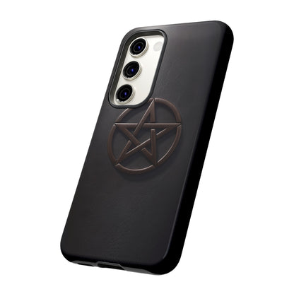 Simple Pentacle Tough Phone Case – Witchcraft Pentagram Design for iPhone, Samsung Galaxy, and Google Pixel Devices