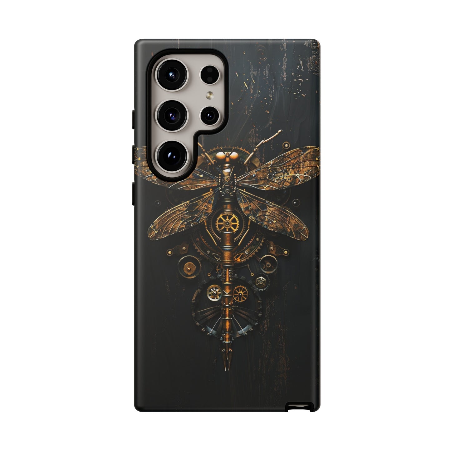 Steampunk Dragonfly Phone Case - Intricate Gear Design for iPhone, Samsung Galaxy, Google Pixel Devices