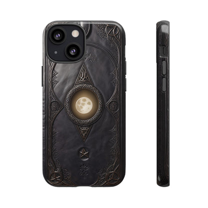 Moon Case Tough Phone Case – Fantasy Art Leather Book Design for iPhone, Samsung Galaxy, and Google Pixel Devices