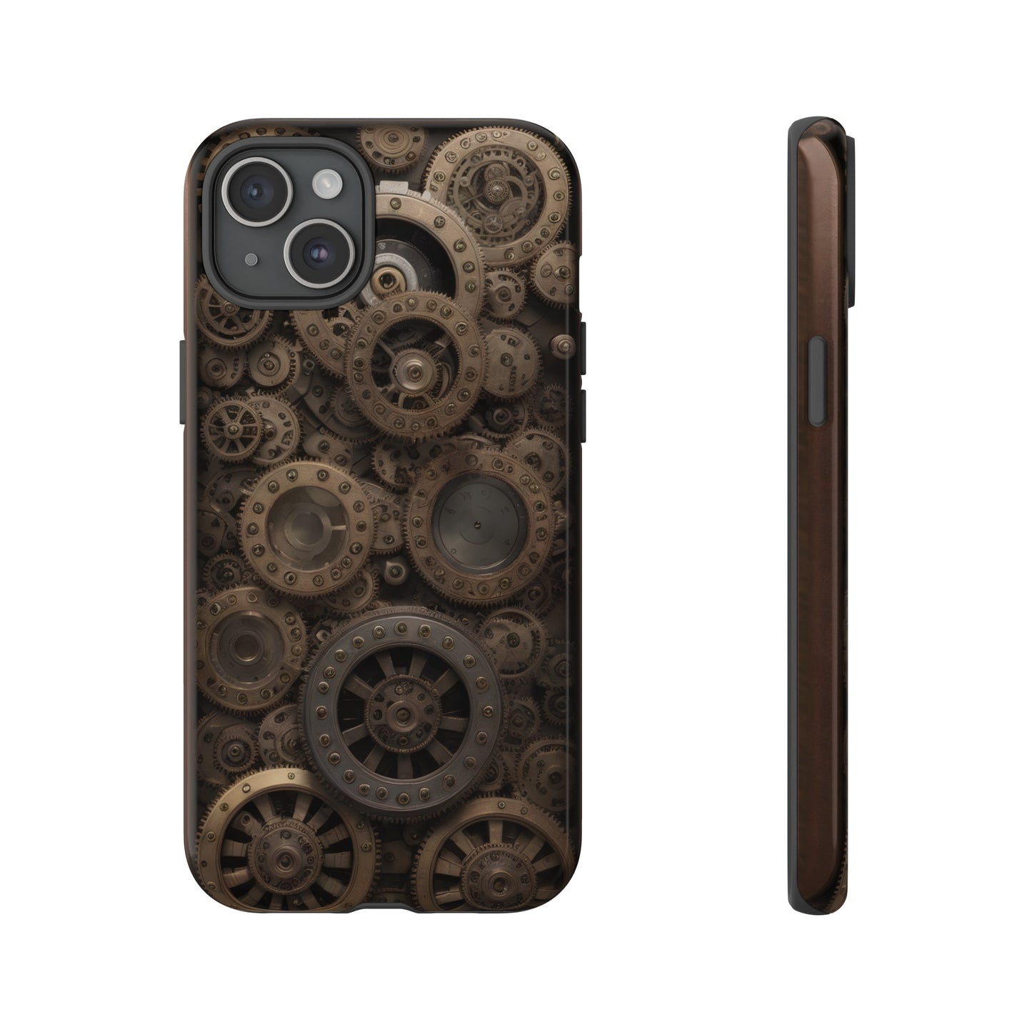 Gearworks 3 Phone Case – Steampunk Victorian Design with Gears and Clockwork for iPhone, Samsung Galaxy, and Google Pixel Devices