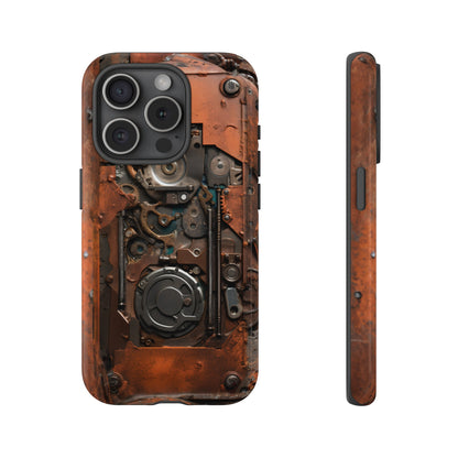 Rusted Mechanisms Phone Case – Steampunk Metal Gear Design for iPhone, Samsung Galaxy, and Google Pixel Devices