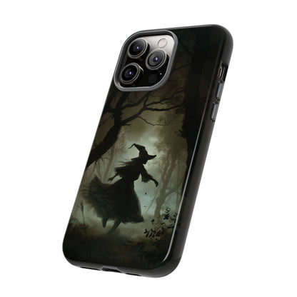 Spooky Witch Silhouette Phone Case - Halloween Dark Art Design for iPhone, Samsung Galaxy, and Google Pixel Devices