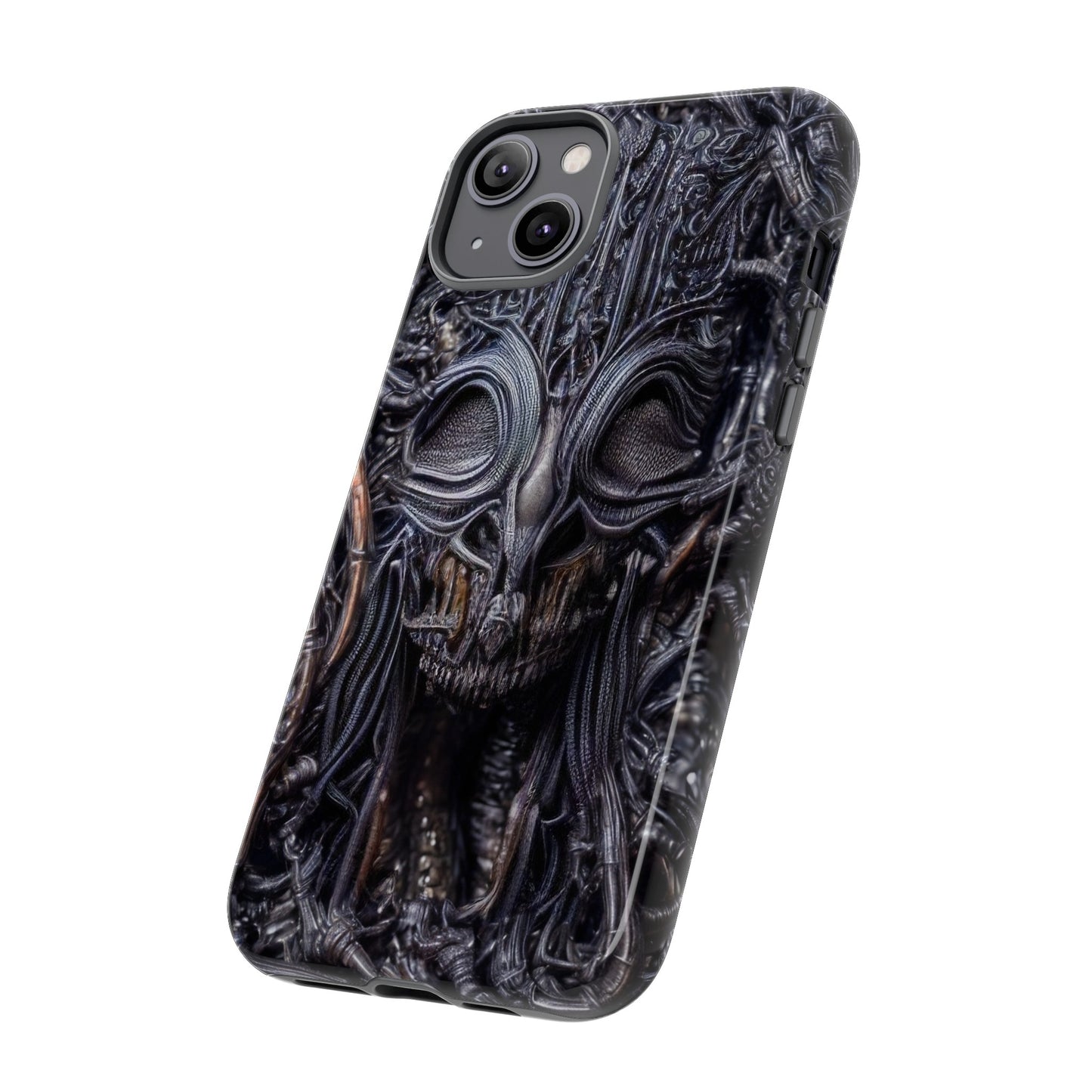 Biomechanical Horror 2 Phone Case – Futuristic Alien Horror Design for iPhone, Samsung Galaxy, and Google Pixel Devices