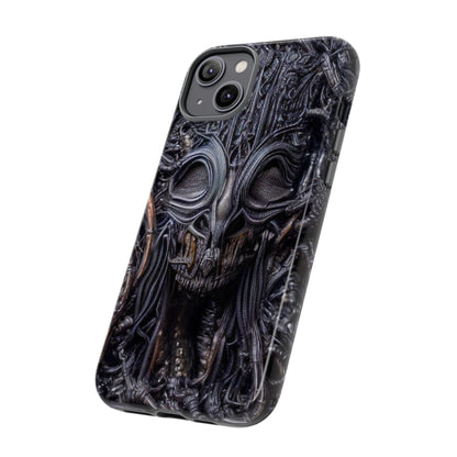 Biomechanical Horror 2 Phone Case – Futuristic Alien Horror Design for iPhone, Samsung Galaxy, and Google Pixel Devices