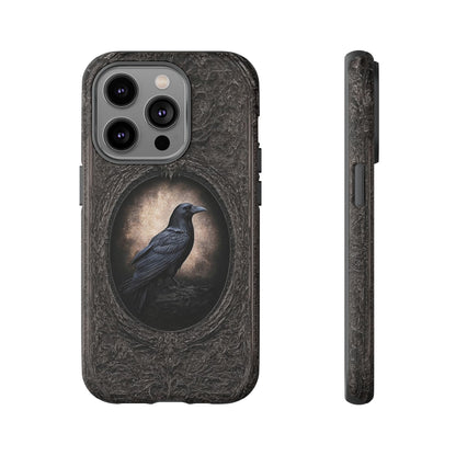 Gothic Raven Phone Case - Mysterious Dark Bird Design