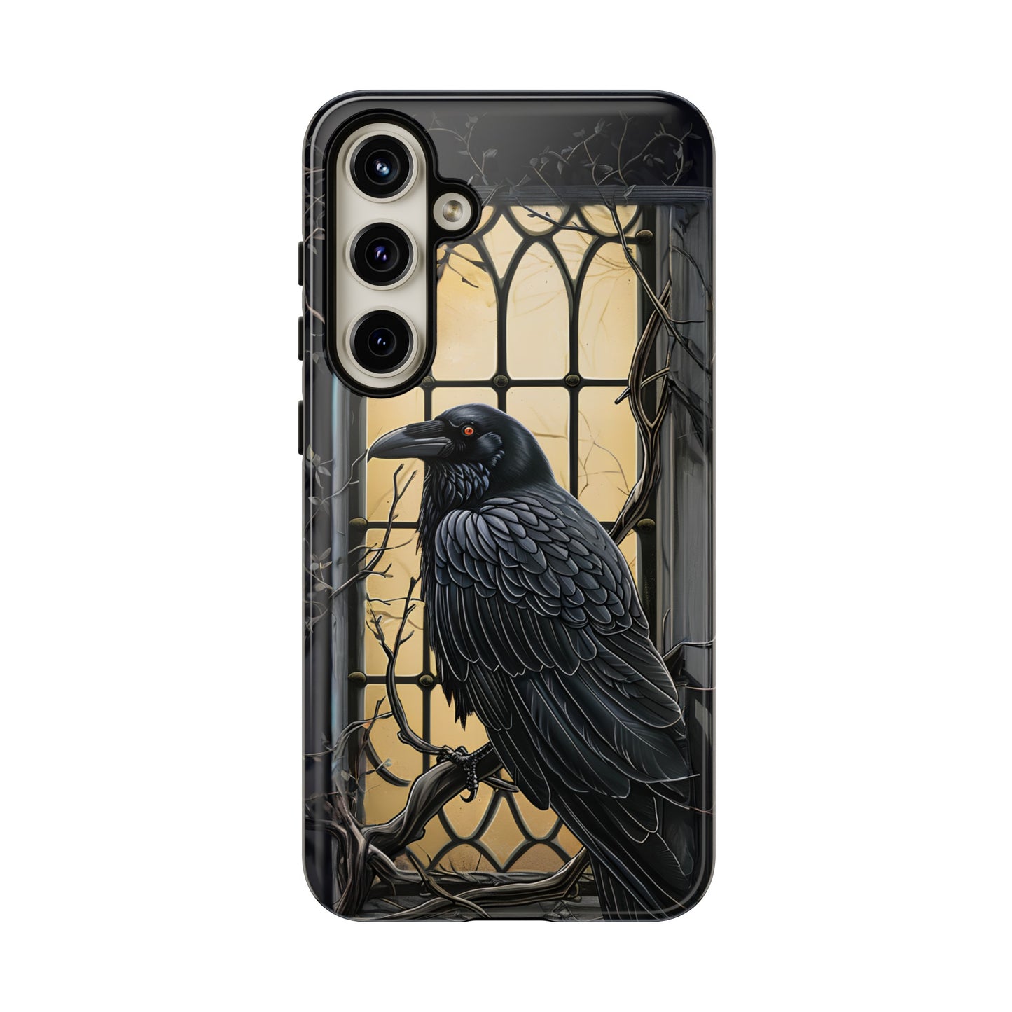 The Raven Phone Case – Edgar Allan Poe Inspired Gothic Design for iPhone, Samsung Galaxy, and Google Pixel Devices