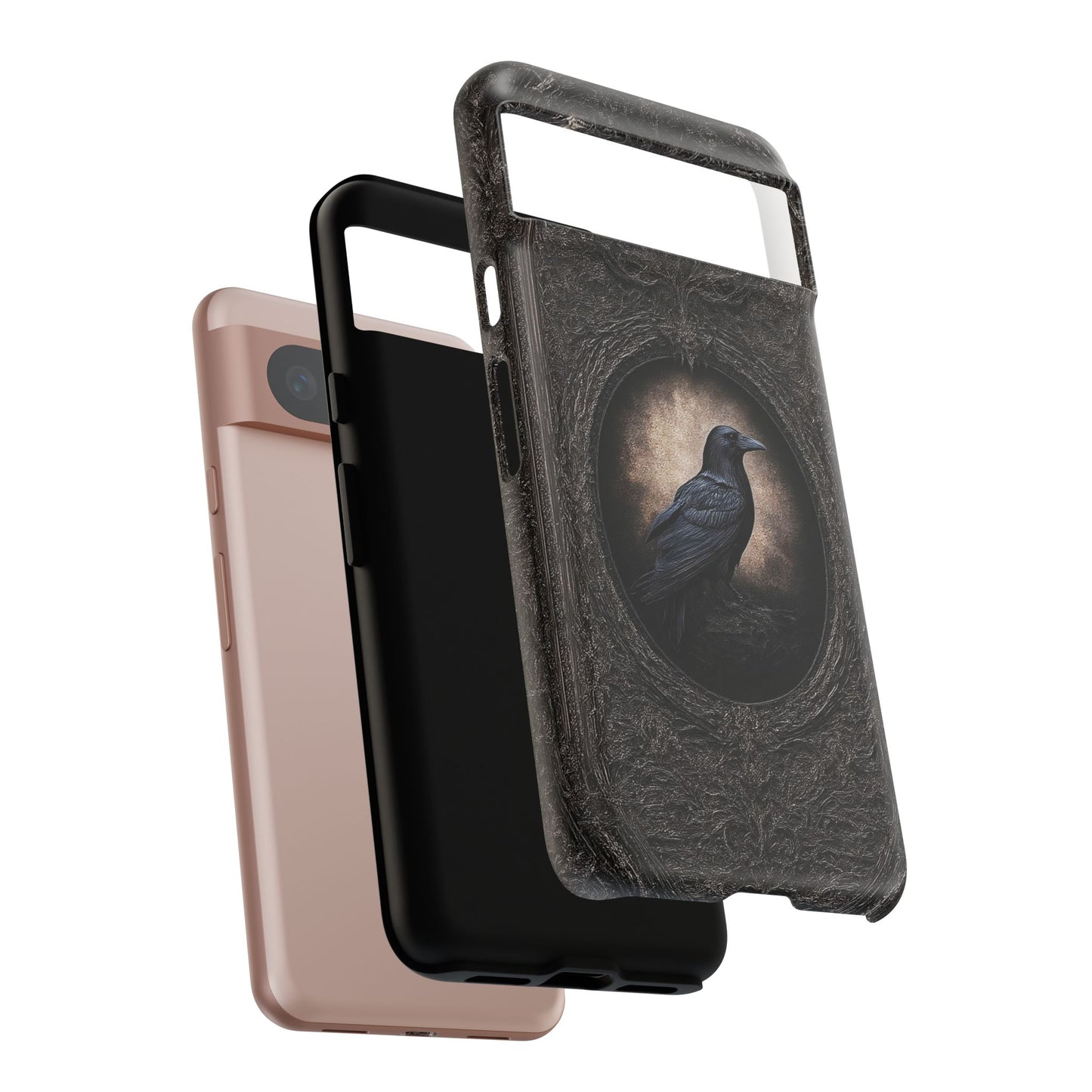 Gothic Raven Phone Case - Mysterious Dark Bird Design