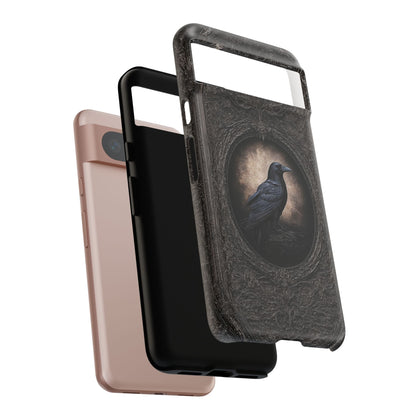 Gothic Raven Phone Case - Mysterious Dark Bird Design