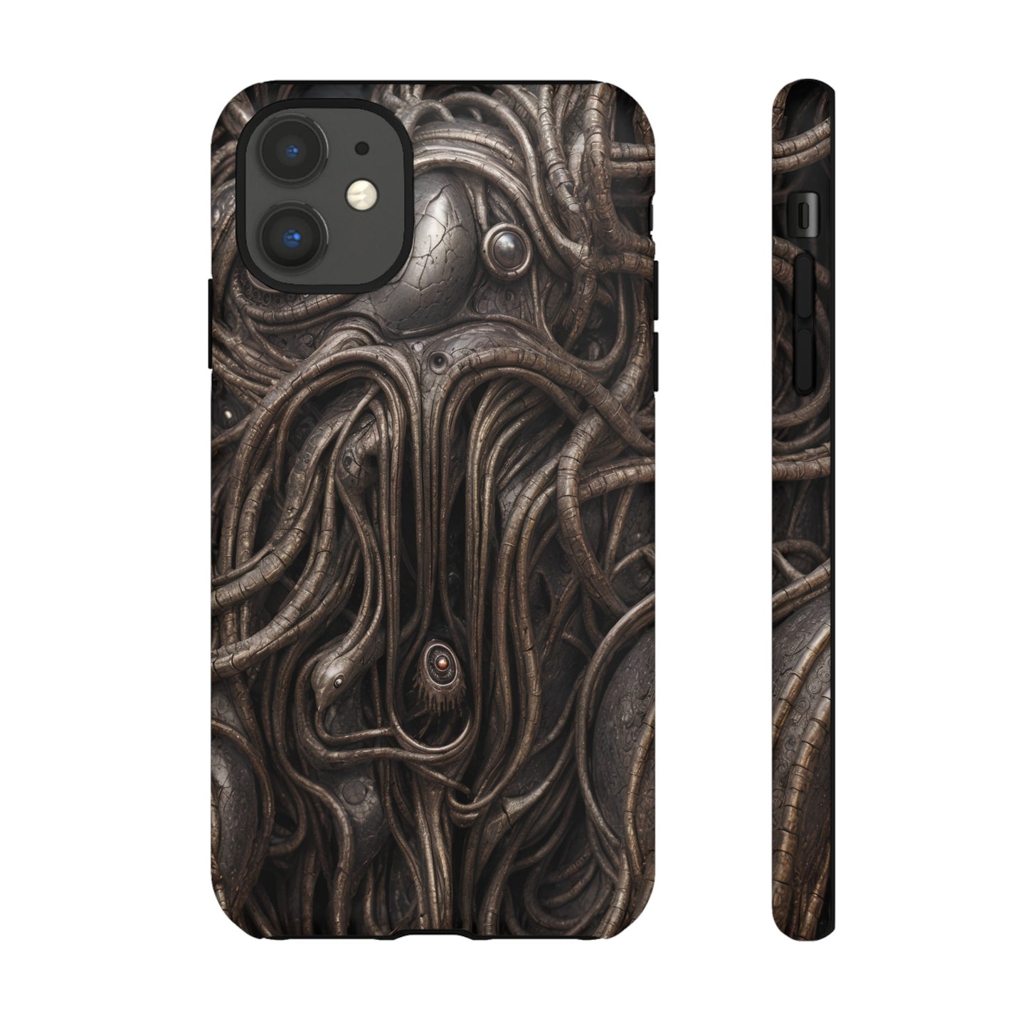 Biomechanical Horror 4 Phone Case – Futuristic Alien Design for iPhone, Samsung Galaxy, and Google Pixel Devices