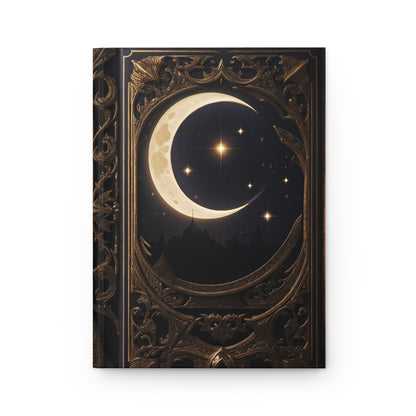 The Gothic Crescent Moon Hardcover Notebook – Enchanting Journal for Creative Writing and Nocturnal Reflections