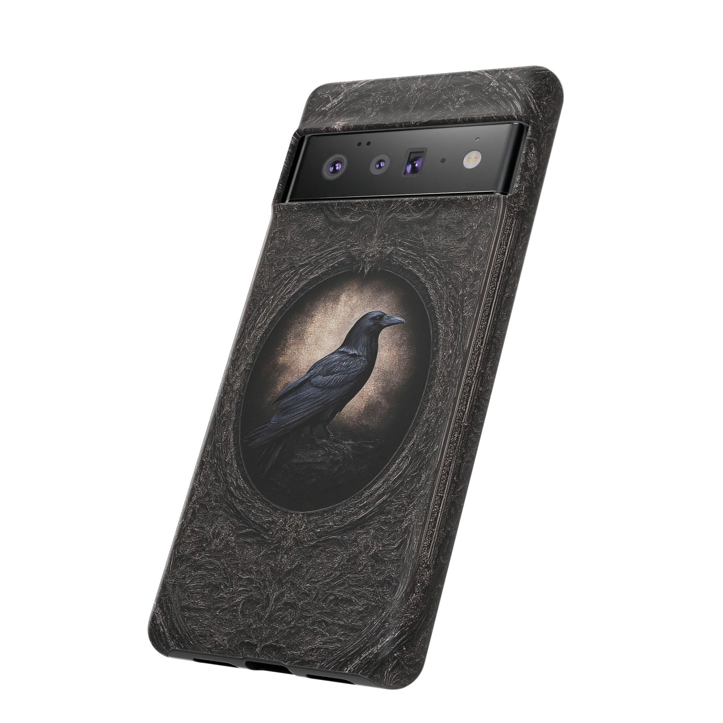 Gothic Raven Phone Case - Mysterious Dark Bird Design