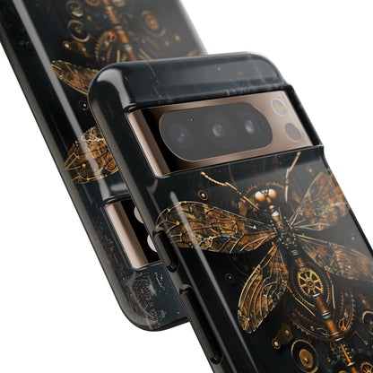 Steampunk Dragonfly Phone Case - Intricate Gear Design for iPhone, Samsung Galaxy, Google Pixel Devices