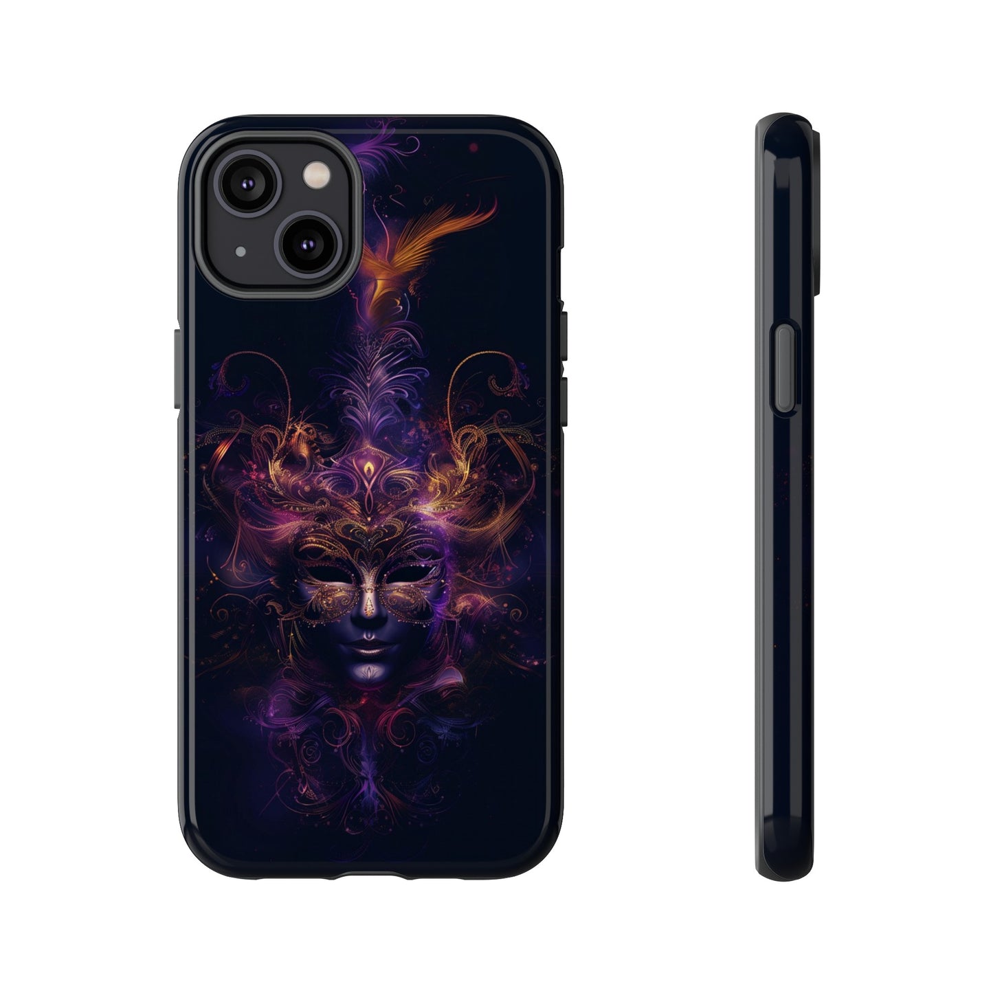 Elegant Masquerade Mask Phone Case for iPhone, Samsung Galaxy, and Google Pixel Devices - Mystical Design