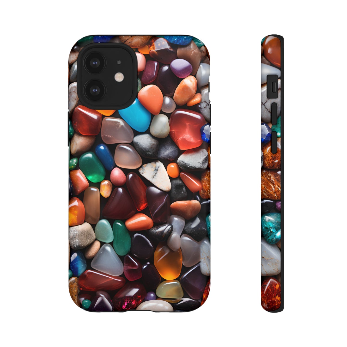 Colorful Stones Phone Case – Vibrant Polished Gemstone Design for iPhone, Samsung Galaxy, and Google Pixel Devices