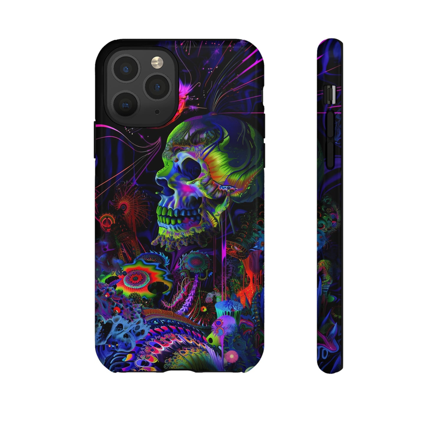 Psychedelic Skull Phone Case – Vibrant Pastel Design for iPhone, Samsung Galaxy, and Google Pixel Devices