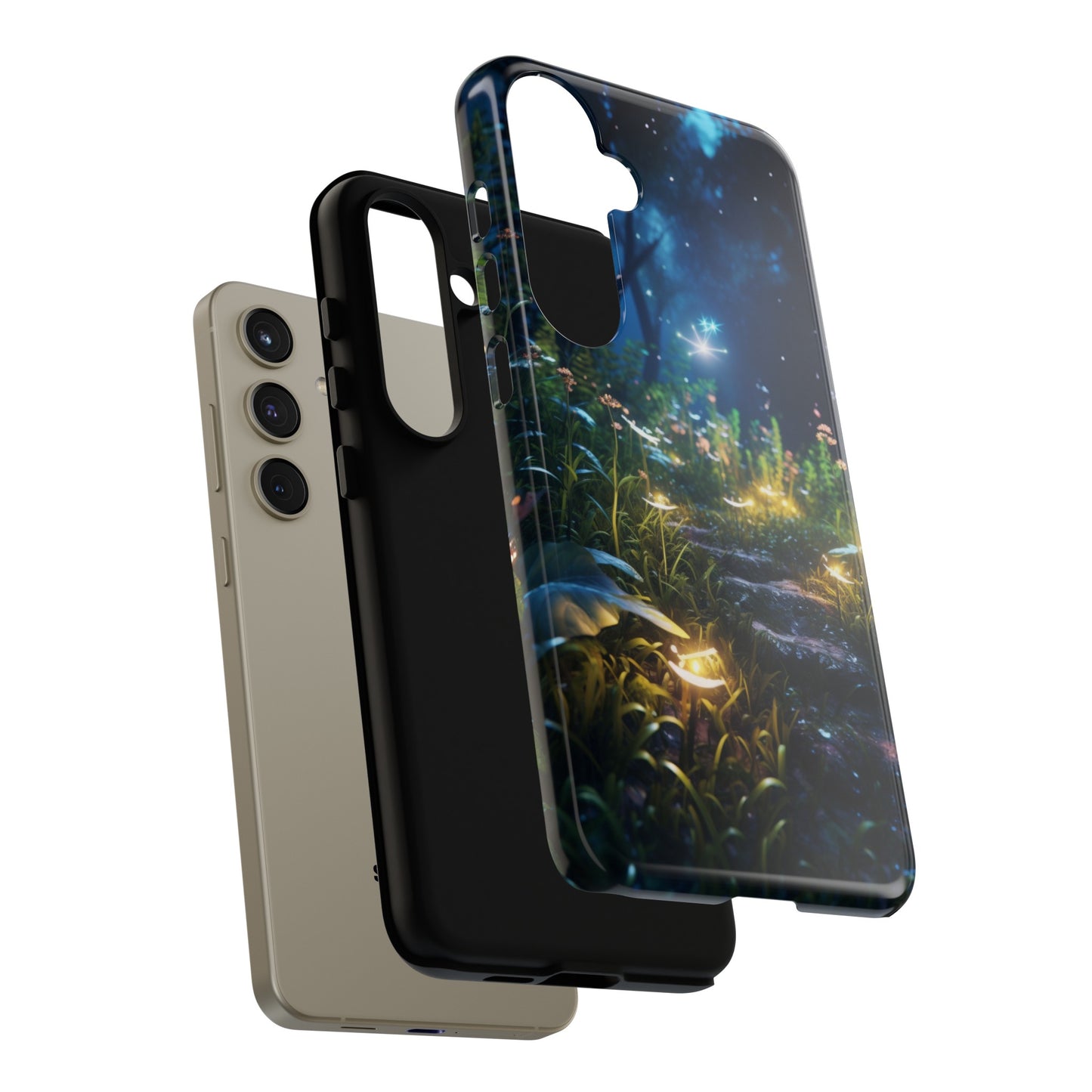 Fireflies in the Forest Tough Phone Case – Enchanting Summer Night Design for iPhone, Samsung Galaxy, and Google Pixel Devices