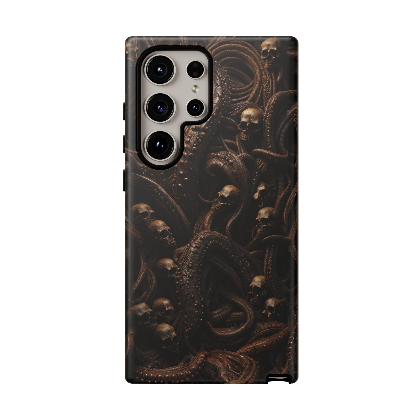 Skulls and Tentacles Phone Case – Lovecraftian Horror Design for iPhone, Samsung Galaxy, and Google Pixel Devices