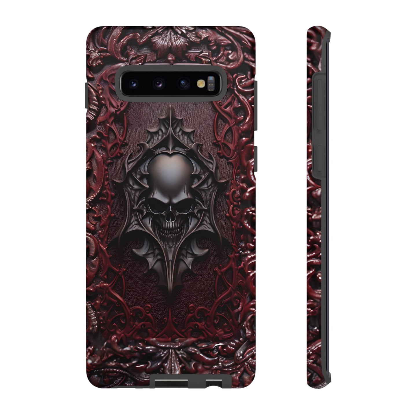 Vampiric Tough Phone Case – Gothic Skull Vampire Design for iPhone, Samsung Galaxy, and Google Pixel Devices