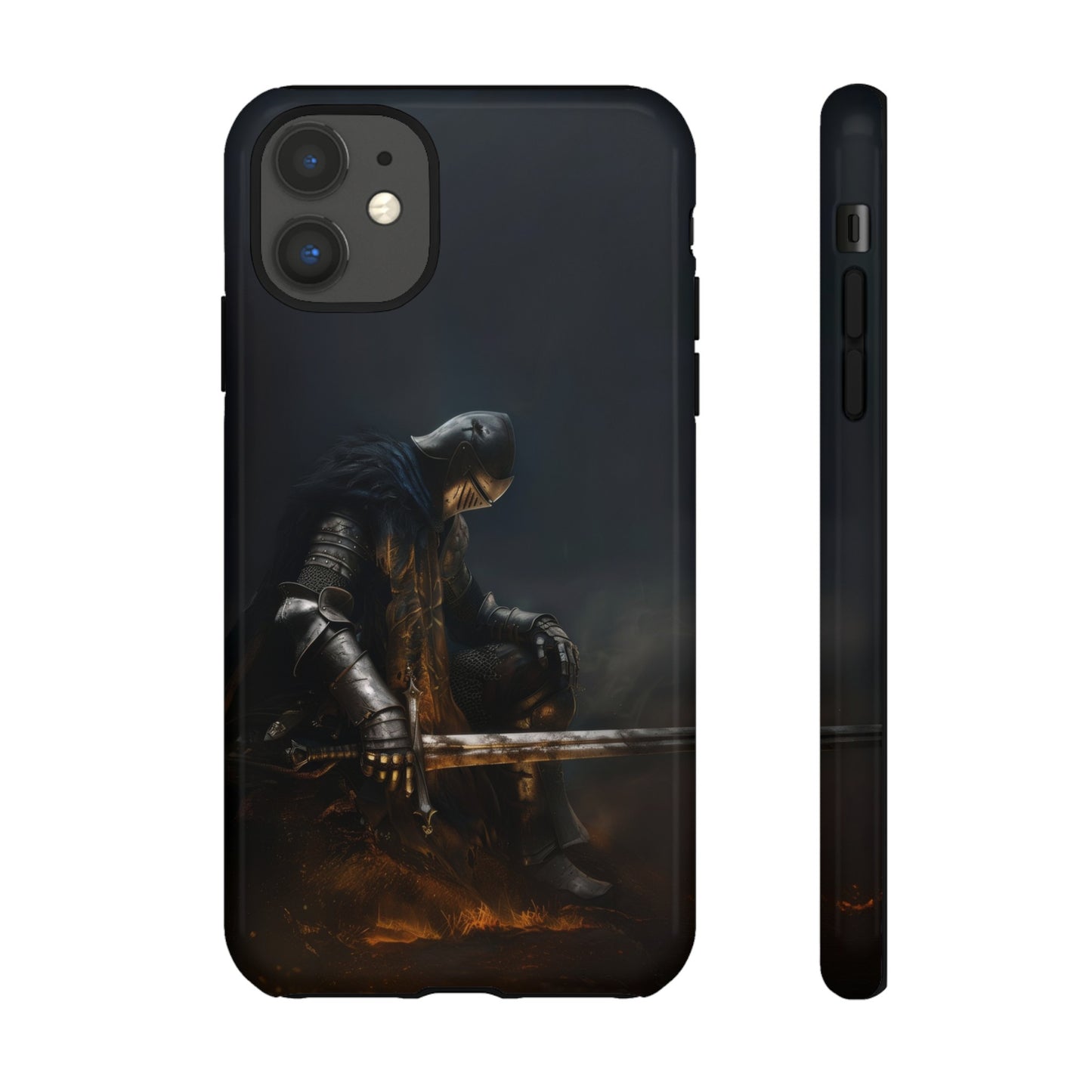 Dark Knight of the Abyss Phone Case - iPhone, Samsung Galaxy, Google Pixel - Epic Medieval Warrior Art, Protective Case, Fantasy Art