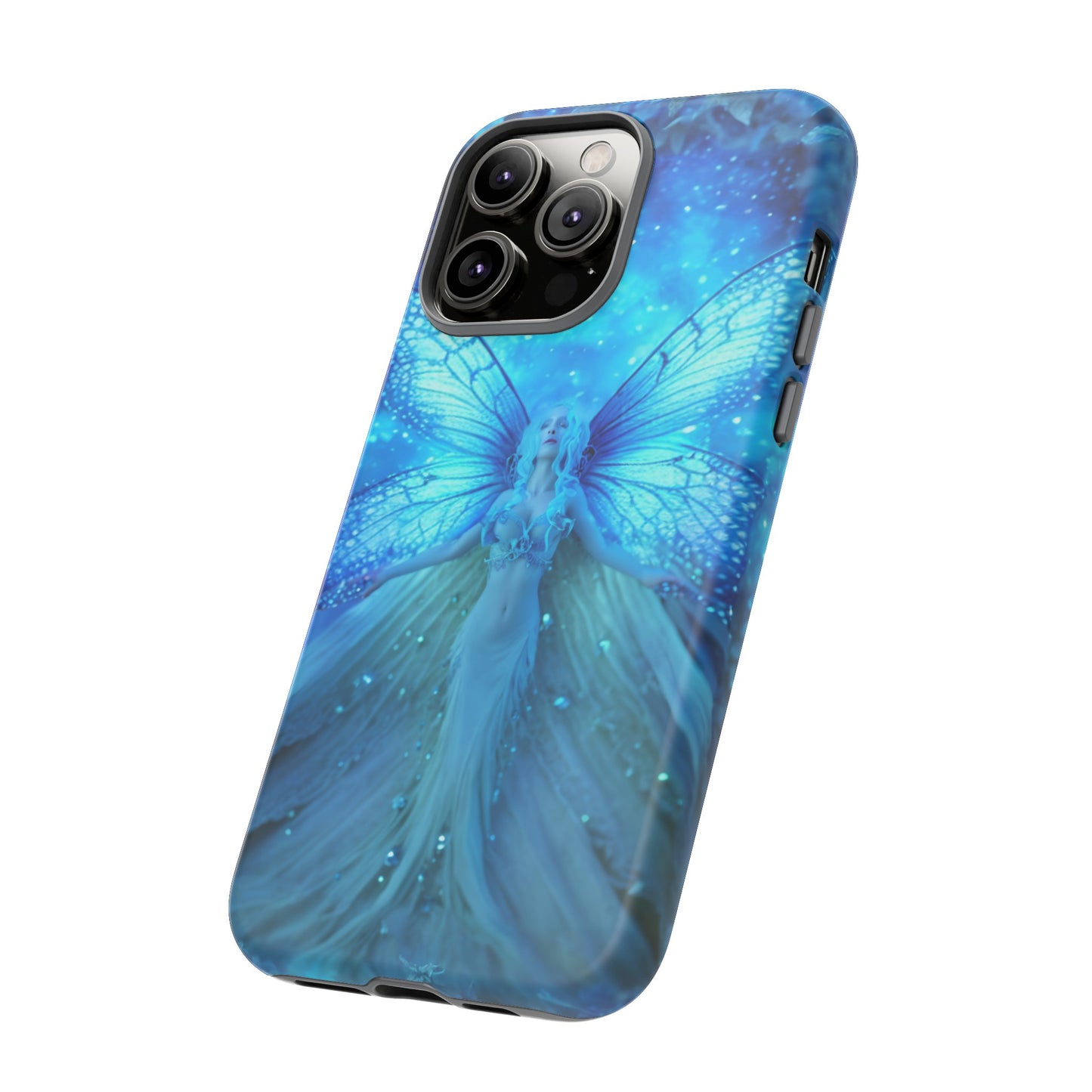 Blue Cosmic Fairy Phone Case – Enchanting Fae Design for iPhone, Samsung Galaxy, and Google Pixel Devices