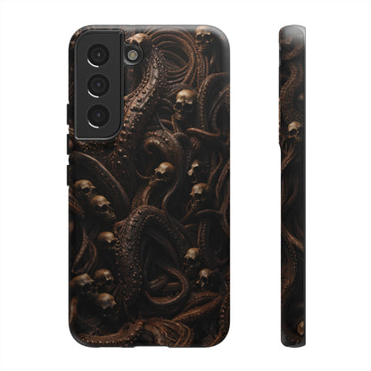 Skulls and Tentacles Phone Case – Lovecraftian Horror Design for iPhone, Samsung Galaxy, and Google Pixel Devices