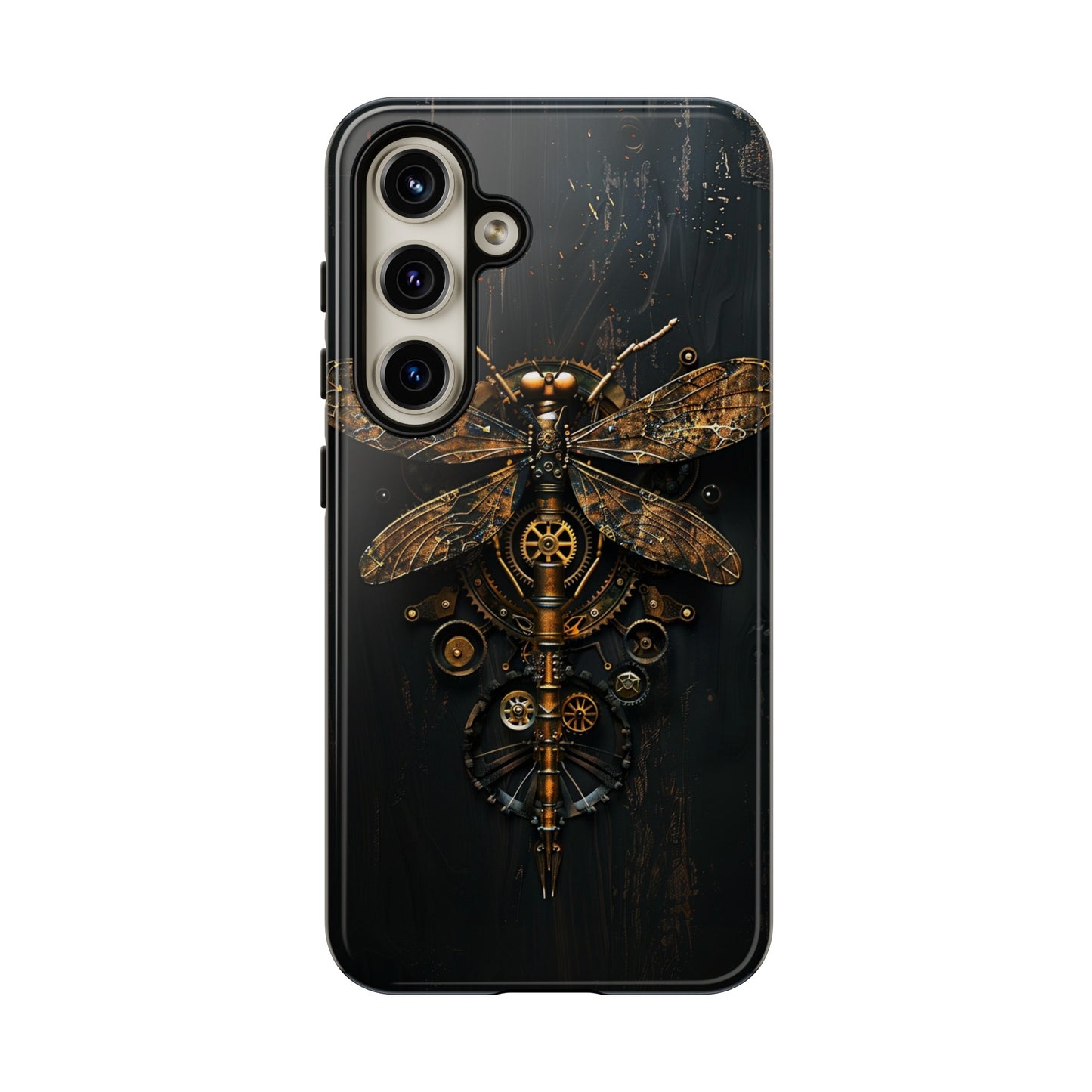 Steampunk Dragonfly Phone Case - Intricate Gear Design for iPhone, Samsung Galaxy, Google Pixel Devices