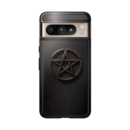 Simple Pentacle Tough Phone Case – Witchcraft Pentagram Design for iPhone, Samsung Galaxy, and Google Pixel Devices