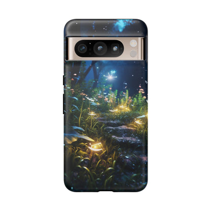 Fireflies in the Forest Tough Phone Case – Enchanting Summer Night Design for iPhone, Samsung Galaxy, and Google Pixel Devices