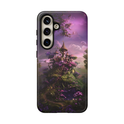 Enchanted Fairy Castle Phone Case - Magical Purple Fantasy Art for iPhone, Samsung Galaxy and Google Pixel Devices