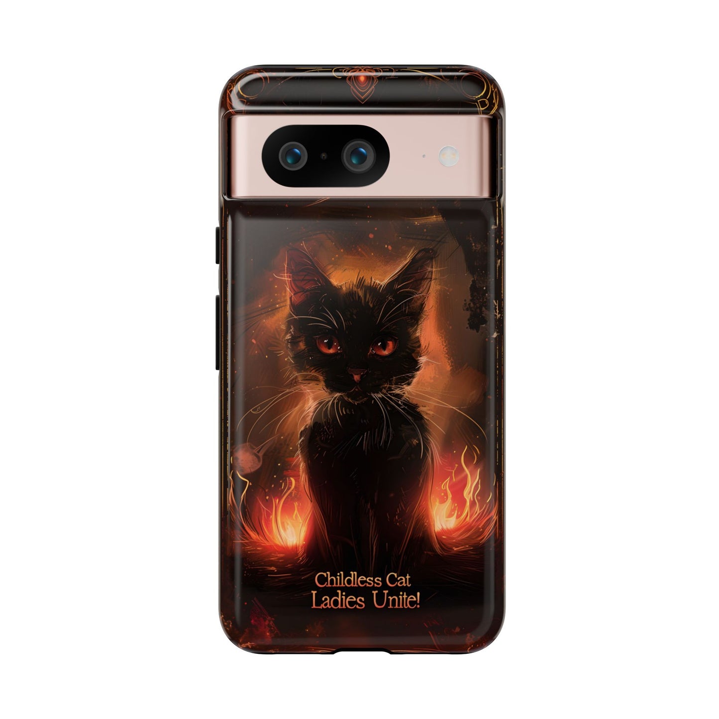 Childless Cat Ladies Unite Phone Case - Gothic Black Cat For iPhone, Samsung Galaxy, and Google Pixel Devices