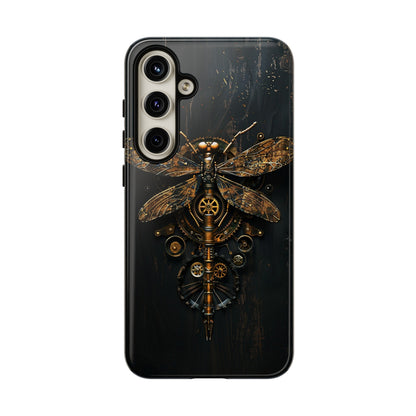 Steampunk Dragonfly Phone Case - Intricate Gear Design for iPhone, Samsung Galaxy, Google Pixel Devices