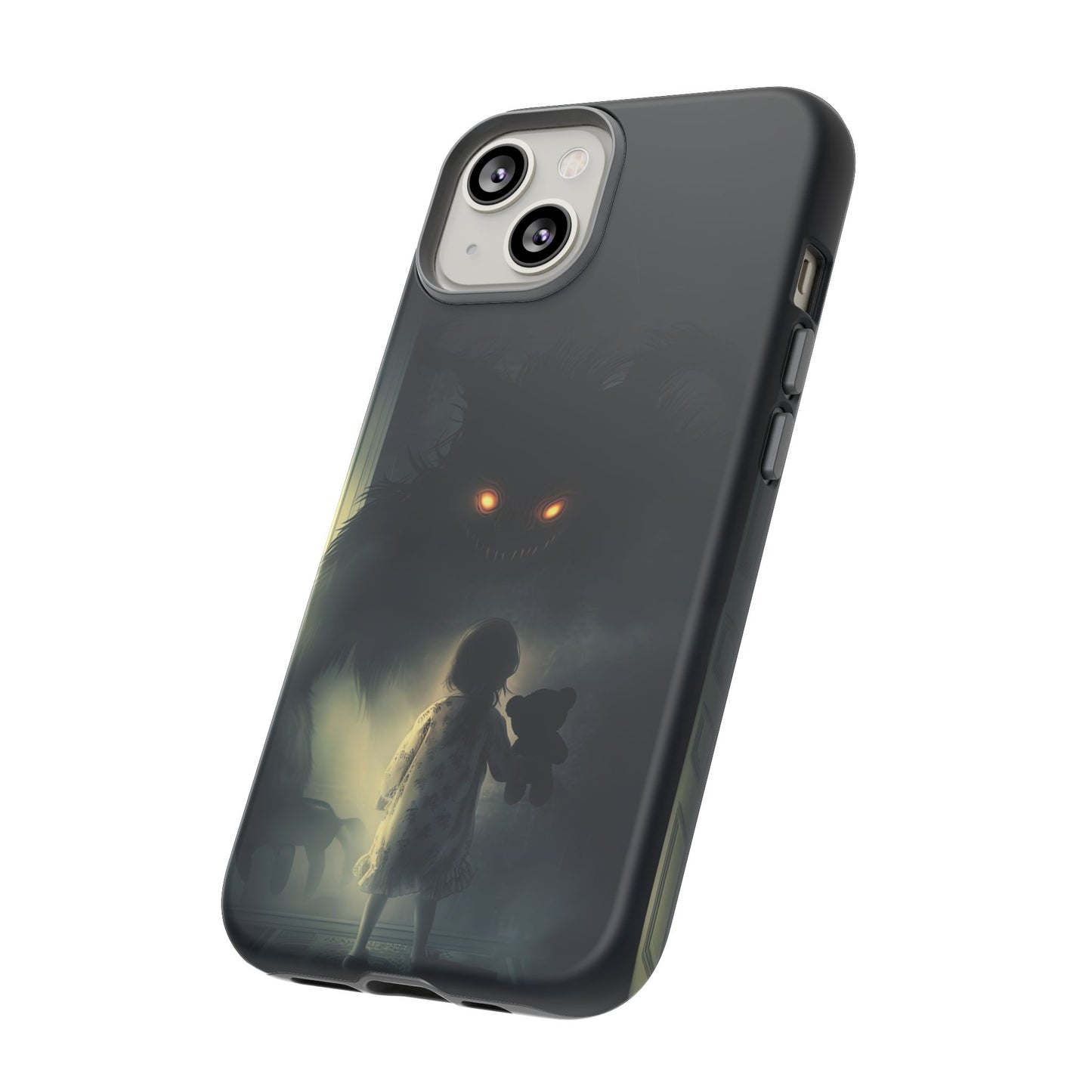 A Child Facing A Terrifying Monster Phone Case - for iPhone, Samsung Galaxy, and Google Pixel Devices