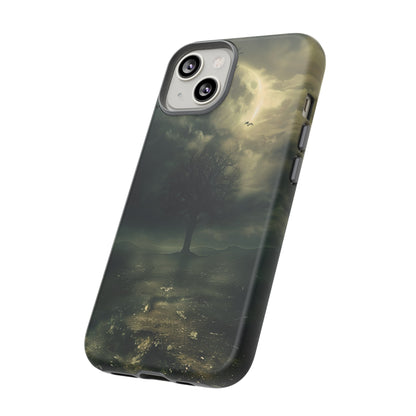 The Tree of Desolation Phone Case – Dark Fantasy Gothic Art with Full Moon for iPhone, Samsung Galaxy, and Google Pixel Devices