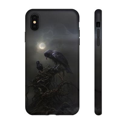 Gothic Raven Phone Case - Dark Crow Art for iPhone, Samsung Galaxy, and Google Pixel Devices