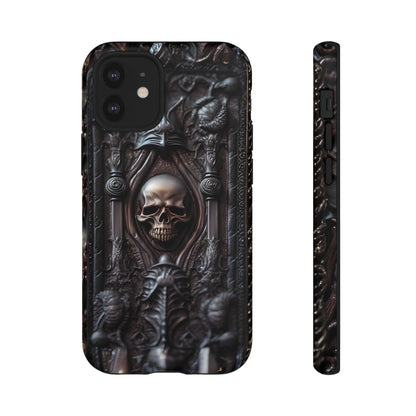 Dark Grimoire of Death Tough Phone Case – Gothic Skull Vampiric Design for iPhone, Samsung Galaxy, and Google Pixel Devices