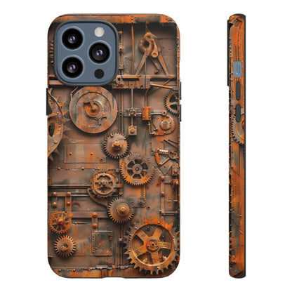 Rusted Steampunk Gearworks Phone Case for iPhone, Samsung Galaxy, and Google Pixel Devices