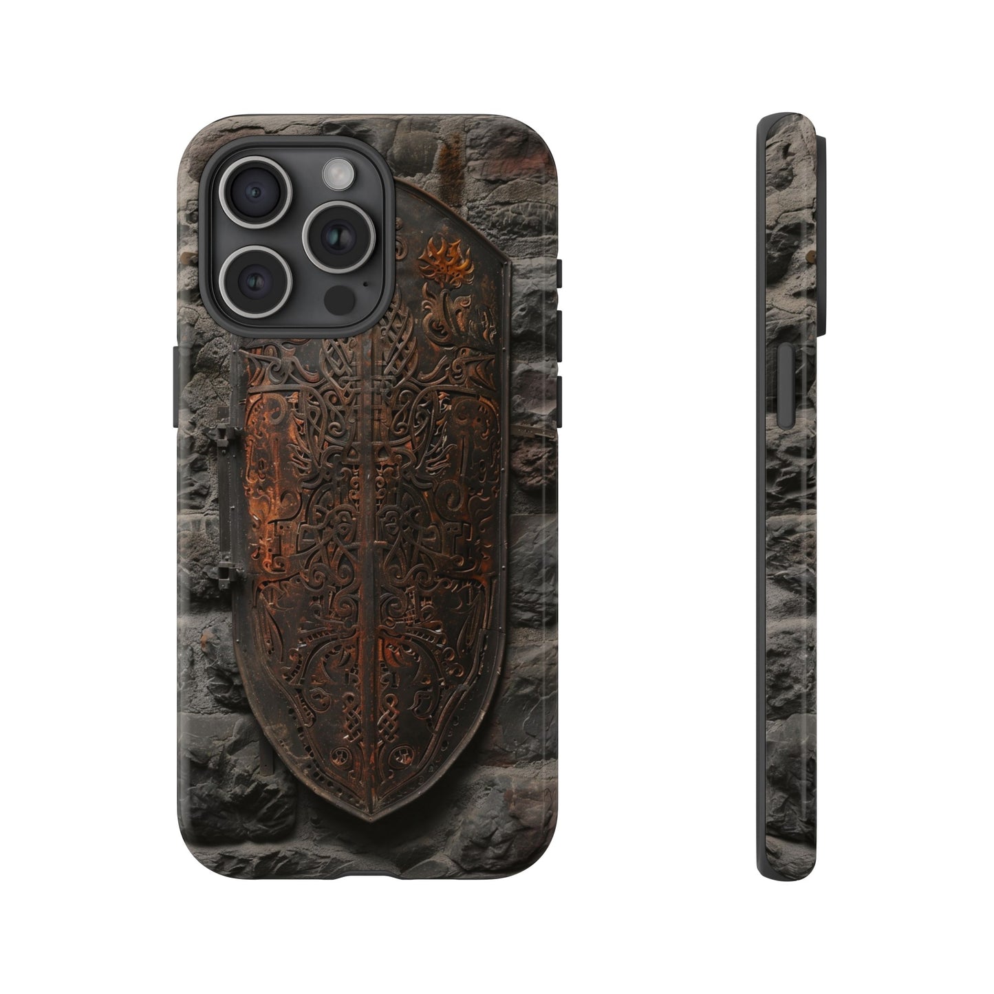 Medieval Shield Phone Case - Ornate Ancient Armor Design for iPhone and Samsung Galaxy Devices