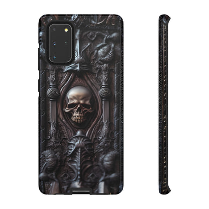 Dark Grimoire of Death Tough Phone Case – Gothic Skull Vampiric Design for iPhone, Samsung Galaxy, and Google Pixel Devices