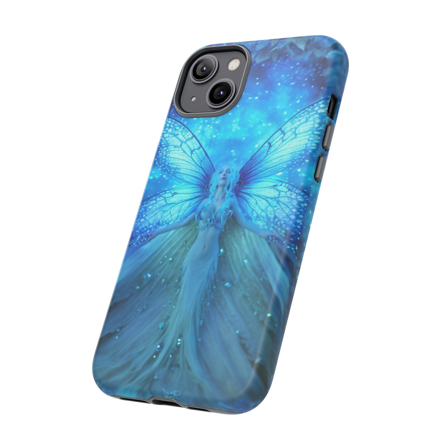 Blue Cosmic Fairy Phone Case – Enchanting Fae Design for iPhone, Samsung Galaxy, and Google Pixel Devices