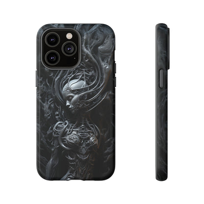 Biomechanical Beauty Phone Case – Futuristic Alien Design for iPhone, Samsung Galaxy, and Google Pixel Devices