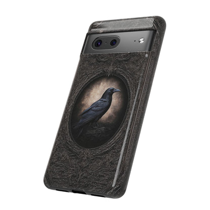 Gothic Raven Phone Case - Mysterious Dark Bird Design