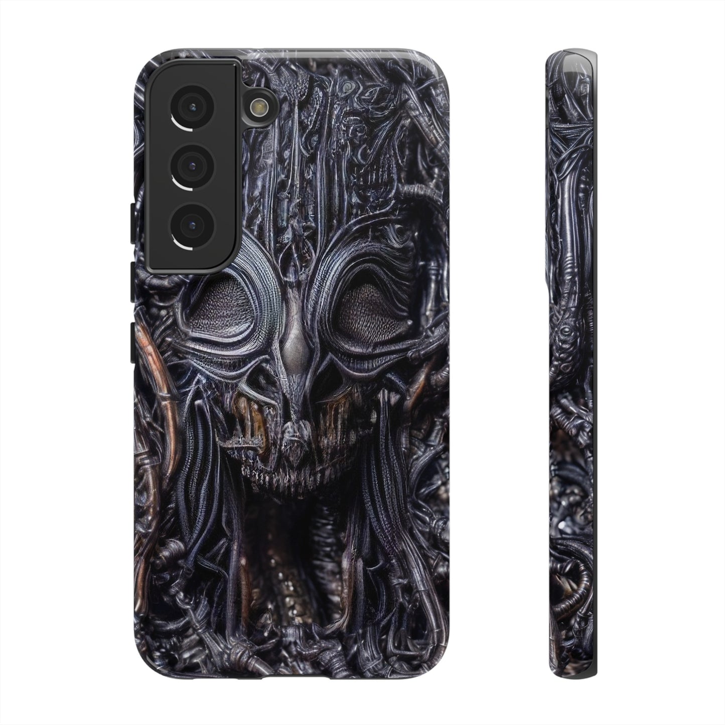 Biomechanical Horror 2 Phone Case – Futuristic Alien Horror Design for iPhone, Samsung Galaxy, and Google Pixel Devices