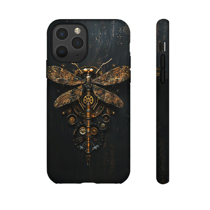 Steampunk Dragonfly Phone Case - Intricate Gear Design for iPhone, Samsung Galaxy, Google Pixel Devices