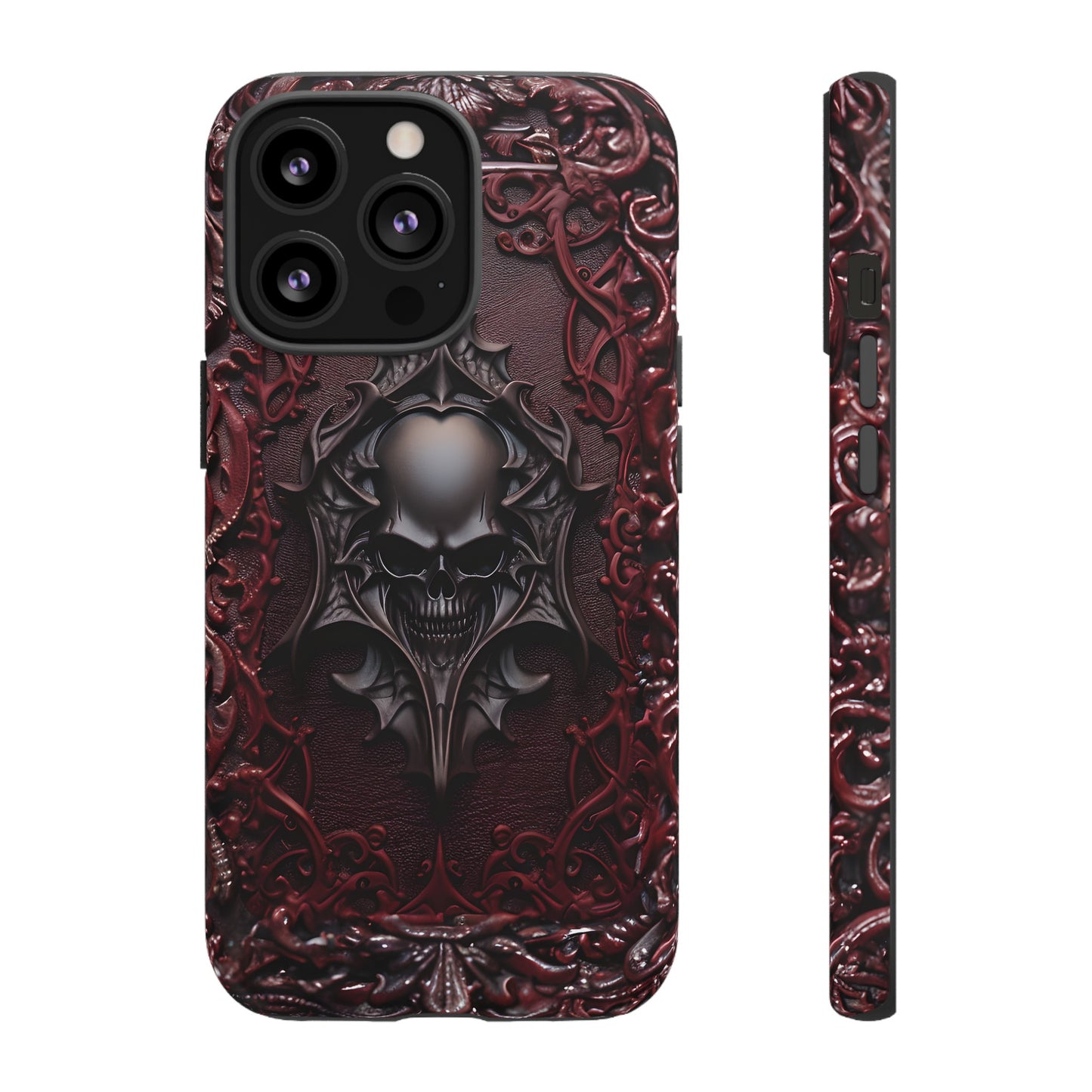 Vampiric Tough Phone Case – Gothic Skull Vampire Design for iPhone, Samsung Galaxy, and Google Pixel Devices