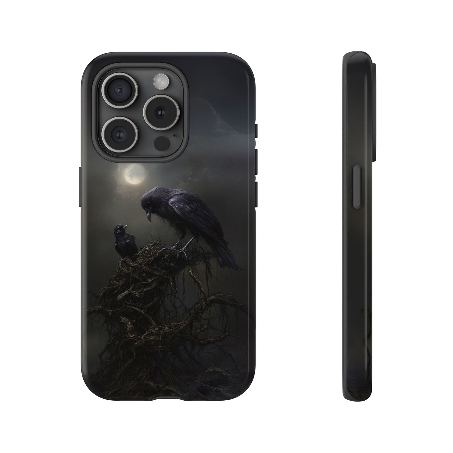 Gothic Raven Phone Case - Dark Crow Art for iPhone, Samsung Galaxy, and Google Pixel Devices