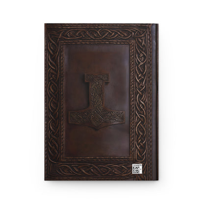 Mjölnir Hardcover Notebook – Norse Mythology Journal with Thor's Hammer Design for Writing and Sketching