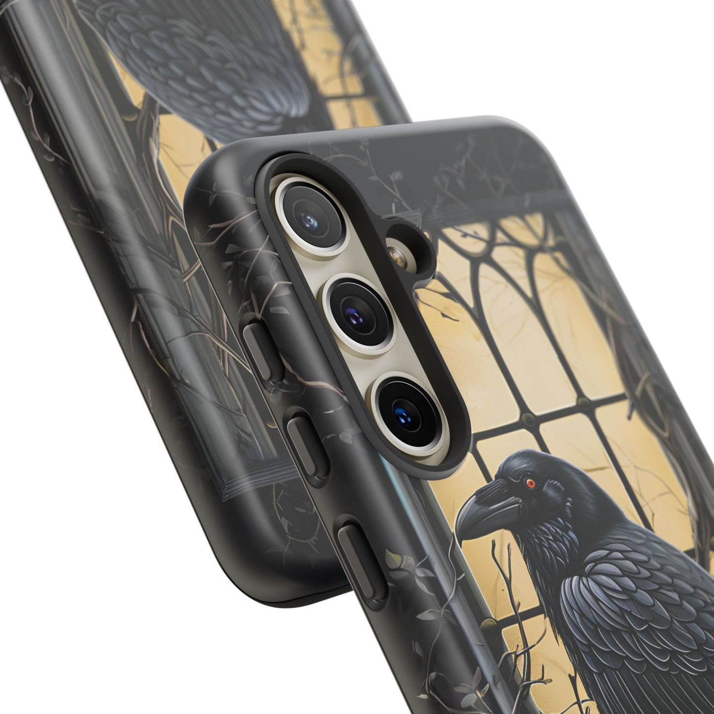 The Raven Phone Case – Edgar Allan Poe Inspired Gothic Design for iPhone, Samsung Galaxy, and Google Pixel Devices